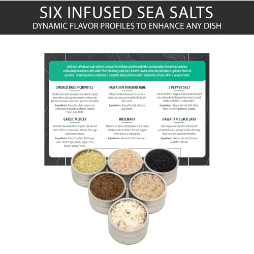 Sea Salt Gift Set - Infused Salt Sampler Collections - 2 Sets Of 6 Flavored Salts - Great Gifts For Everyone - By Caravel Gourmet #TOP1