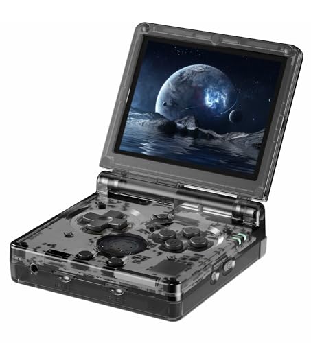 RG35XXSP Consoles de jeux portables à clapet avec carte TF intégrée 64 Go + 128 Go, plus de 8 000 jeux, style portable, consoles de jeux vidéo à rabat,...