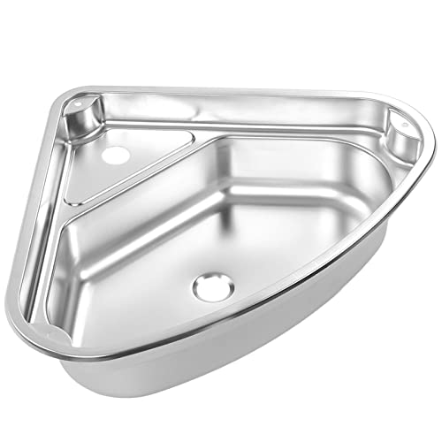 Fregadero de cocina triangular para RV y yate en acero inoxidable 5