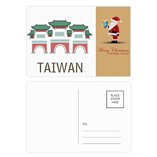 Taiwan Attractions Confucius Temple cartes postales voyage Père Noël pour collection