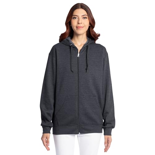 Image of Fruit of the Loom Eversoft Fleece Full Zip Hoodie Sweatshirt