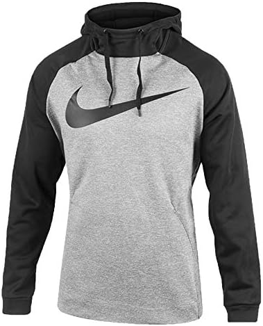 Nike Mens Therma Swoosh Essential Pull Over Hoodie Grey Heather/Black  931991-063 Size X-Large : Amazon.sg: Fashion