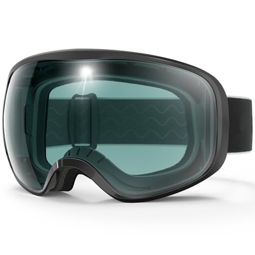 [RIOROO] スキーゴーグル スノボ ゴーグル OTGメガネ対応 レディース メンズ スノーボード ゴーグル 広視野 球面レンズ UV400保護 曇り止め 紫外線防止 防風/防雪 柔軟 耐衝撃 ヘルメット対応 晴れ/曇り/全天候対応 ジュニア 大人男女兼用