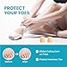 Povihome Pinky Toe Sleeves Protectors - 12 Pack Small Gel Corn Protectors - Protect Toe from Rubbing, Ingrown Toenails, Calluses, Blisters - Toe Cushions for Pain Relief (Small Size, Beige)
