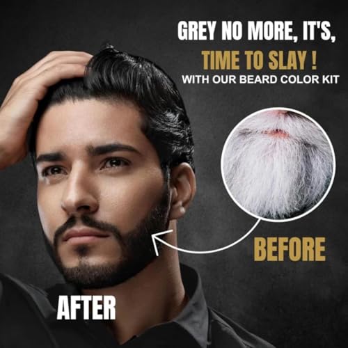 Image of Fruit Vinegar Hair Dye Color for Both Men, Women, Natural & Ammonia Free Color Dye (Black, A /B 100 Ml) (Black Beard Color, Color + Devloper)
