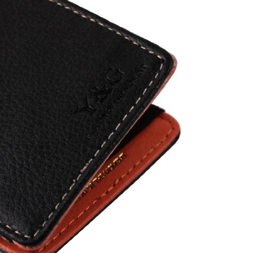Y&G YCM010105 Orange Black Magic Wallet Small Size father s day gift ideas dark orange mens magnetic wallet Magic Wallet - Image 3