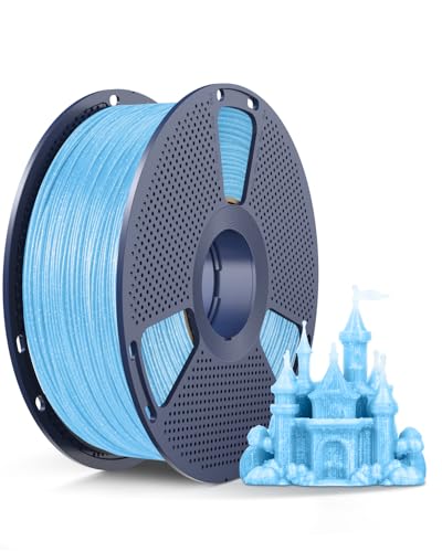 Image of SUNLU Shiny Sparkle PLA Filament 1.75mm, Galaxy Glitter 3D Printing Filament, Dimensional Accuracy + /- 0.02mm, 1kg Spool, Works with Most FDM Printers, Twinkling Blue