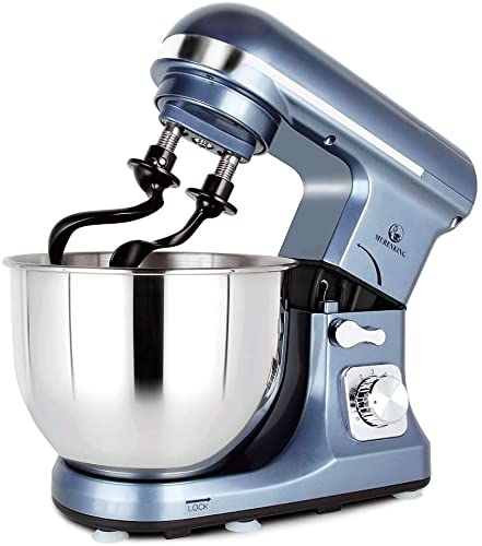 MURENKING Professional Stand Mixer, 6-Qt with Timer, MK37 500W 6-Speed Tilt-Head Food Electric Mixer