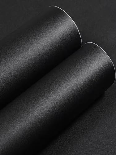 Image of Yancorp 16 inchx194 inch Matte Black Contact Paper Peel and Stick Wallpaper Solid Black Self-Adhesive Drawer Stick and Peel Countertop Stickers (16 inchx194 inch, Black)