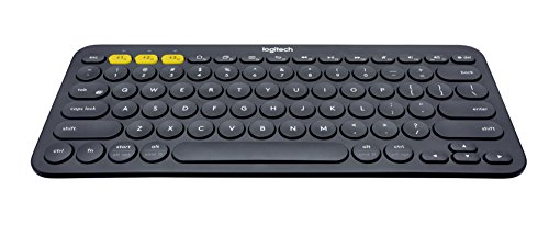 Logitech K380 - Windows、Mac、Chrome、Android 用 Bluetooth キーボード、ダークグレー (スペイン語キーボード)