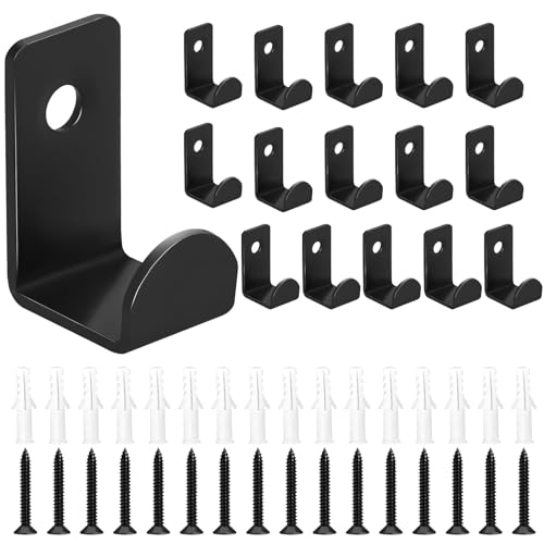 zeyedemo 16 Stück Garderobenhaken, Kleiderhaken Schwarz aus...