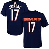 Alshon Jeffery Chicago Bears #17 NFL Kids Youth 8-20 Navy Team Color Performance Player Name & Number T-Shirt - Size 8
