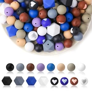 Kogcmeetl Silikonperlen Set 112 Stück Bunt