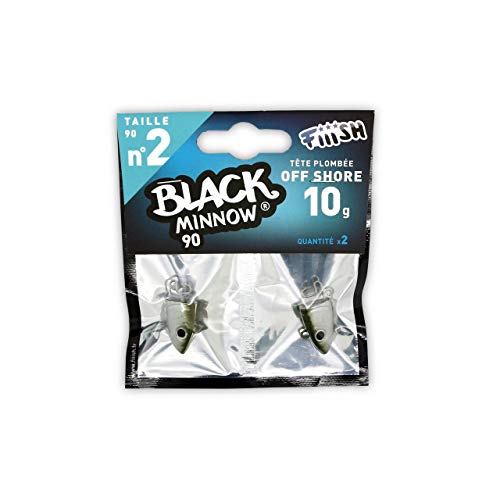 FIIISH Black Minnow 2 - Señuelo de Vinilo para Pesca (señuelos, Need to be reviewed, Packs), Color Plateado, Talla UK: 10 g