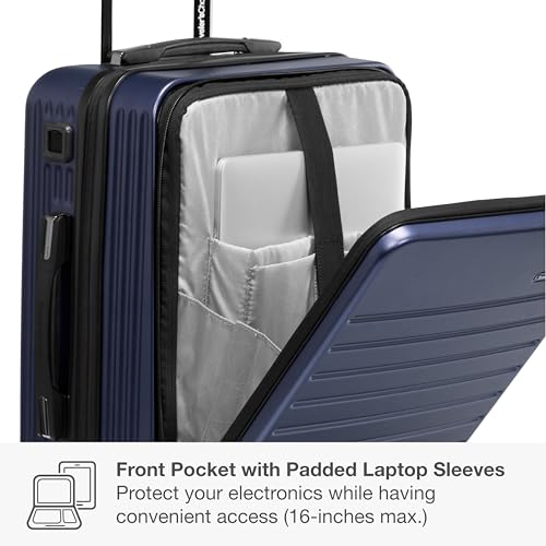 Image of Traveler's Choice Mykel Dual Opening Polycarbonate Hardside Suitcase with Sleeve and Ergonomic Handle