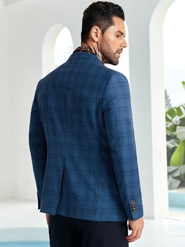 Men's Plaid Blazer Sport Coats Jackets Slim Fit Lightweight Casual Checkered Blazer for Men3