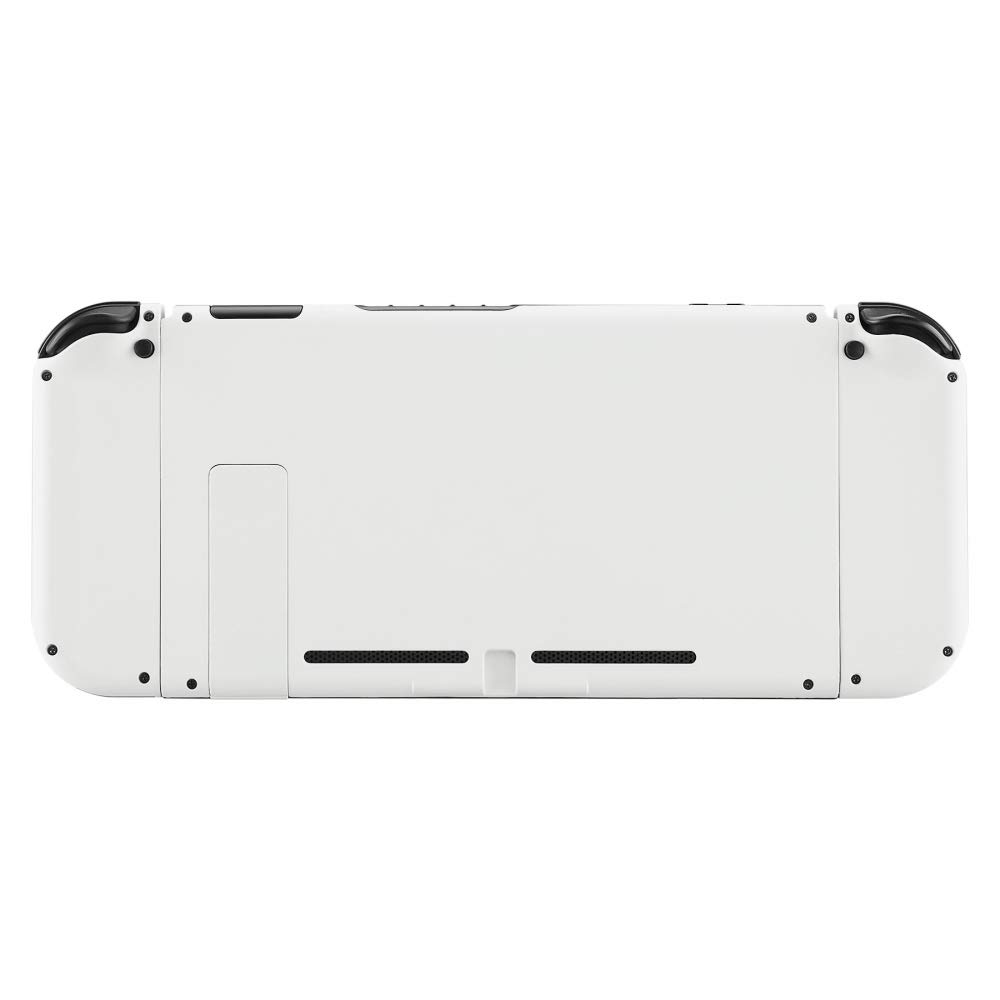 eXtremeRate Coque pour Nintendo Switch avec Boutons, Housse pour Switch Console Joycons, Coque et Bouton de Remplacement-Blanc