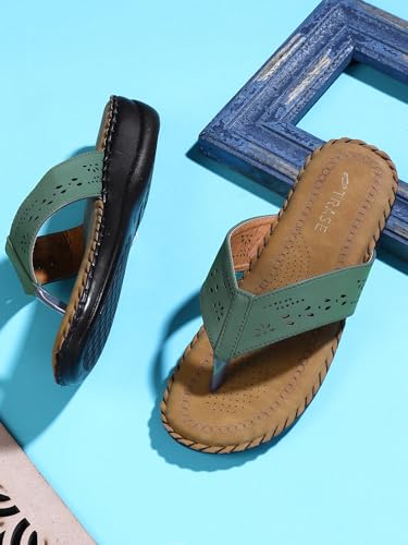 Image of TRASE Slippers for Women Stylish Flat | Comfortable Orthopedic Soft Chappals | Lightweight Ortho Footwear for Ladies