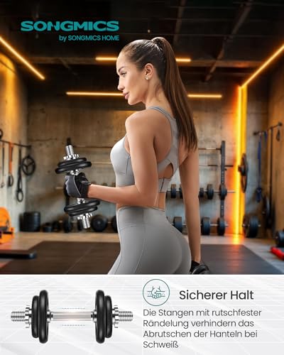 SONGMICS Hanteln Set – verstellbar, Gusseisen, Home-Gym Basics – Bild 2