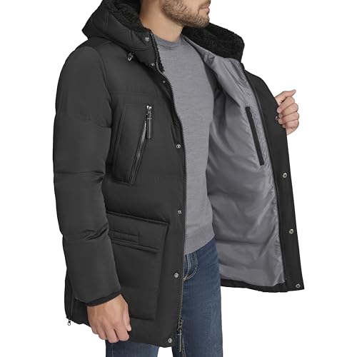 Image of Andrew Marc Men's Outerwear Mackay Faux Fur Lined Parka