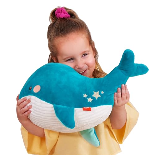 Imagen de B. toys peluche ballena super suave y grande peluche azul