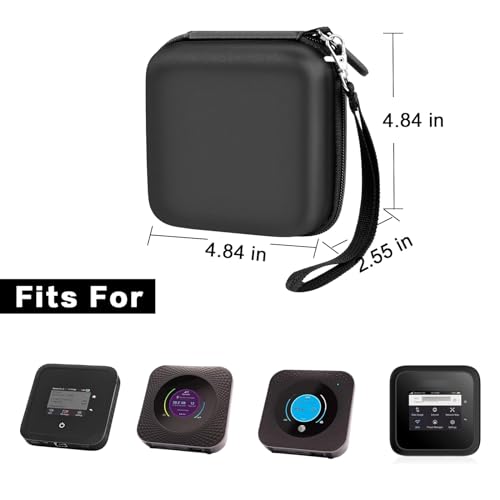 Image of Hard Travel Router Case for NETGEAR Nighthawk M7 M5 M6 Pro 5G Mobile Hotspot with WiFi 6 (MR5200, MR5100) / M1 Mobile Hotspot 4G LTE Router MR1100 (Box Only) - Black