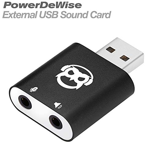 USB External Sound Card Adapter with 4-PIN Microphone Jack for MacBook, Windows, Linux
