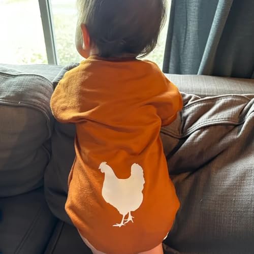 Guess What Chicken Baby Bodysuit - Funny Romper Outfit Animal Front Back Cute Shower Gift Long Sleeve Newborn Toddler3