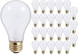 6O Watt A19 Medium Base 130 Volt Rough Service 3000 Hour Incandescent - Standard Household E26 Bulb...