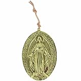 Médaillon de la Vierge Miraculeuse en Bronze à suspendre. Voici un beau médaillon en bronze représentant Notre Dame des Grâces pour décorer votre intérieur.