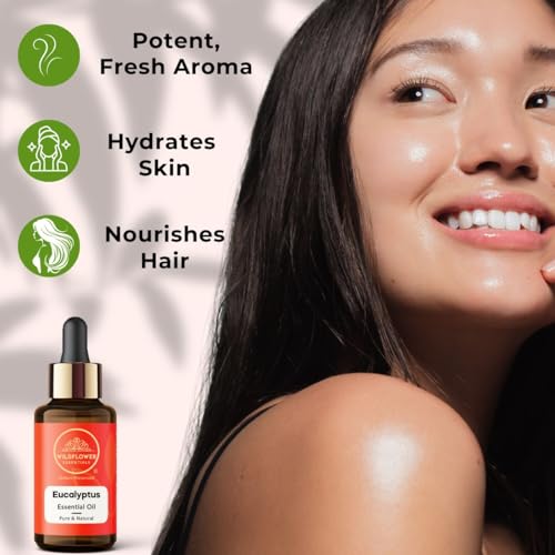 Image of Eucalyptus Essential Oil for Skin, Hair, Diffuser, Humidifier, DIY Soap Making, Candle Making & Aromatherapy 15ml (0.5 oz)