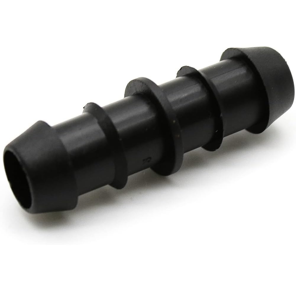 Suinga Enlace para Riego por Goteo 16mm | Pack 4000 Conector Recto para Tubería de Polietileno | Manguito de Union Negro para Manguera de Jardin| Accesorio Riego por Goteo