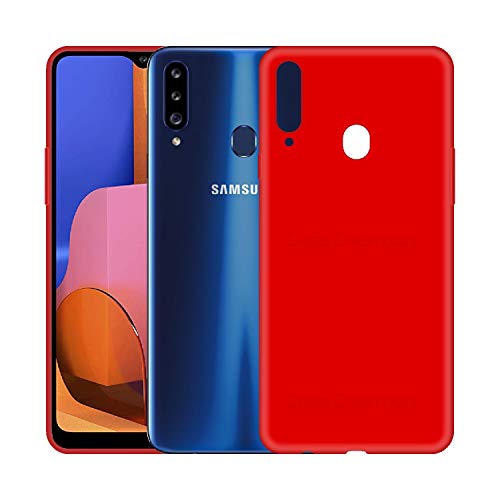 Image of Case Creation Luxurious OG Series for Samsung A20s Case Cover,Anti-Dirty Slim Case Frosted Matte Cute Candy TPU Raised Bezel (Splash of Color) Back Cover for Samsung Galaxy A20s -Wine Red