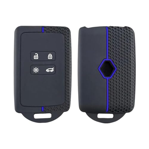 OTMIK Siliconen autosleutelhoes, geschikt voor Renault Austral Remote Key Shell Accessoires (blauw)