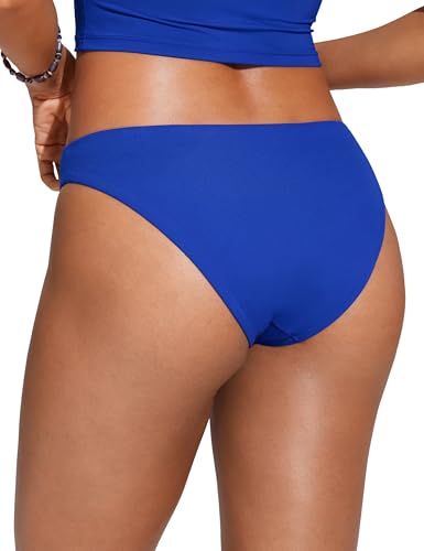 Image of CRZ YOGA Low Waisted Bikini Bottoms | Mid Cut Leg, Medium Bum Coverage, Full Lining, Swim, Bathing Suit Briefs for Women