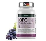 EXVital® OPC Traubenkernextrakt - 240 Kapseln - hochdosiert mit 500mg pro Kapsel - aus französischen Trauben - laborgeprüft & vegan