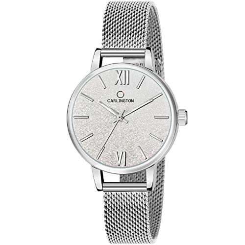 Image of Carlington Analog Watches for Women with mesh Strap - CT 2018