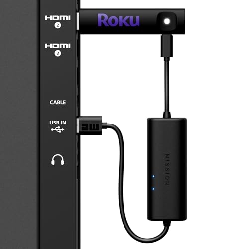 Mission USB Power Cable for Roku Streaming Stick (Power Your Roku Directly from Your TV)