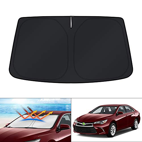 Image of KUST Windshield Sun Shade Custom Fit for Toyota Camry 2012-2015 2016 2017 Accessories Sunshade Foldable Sun Visor Protector Block UV Rays