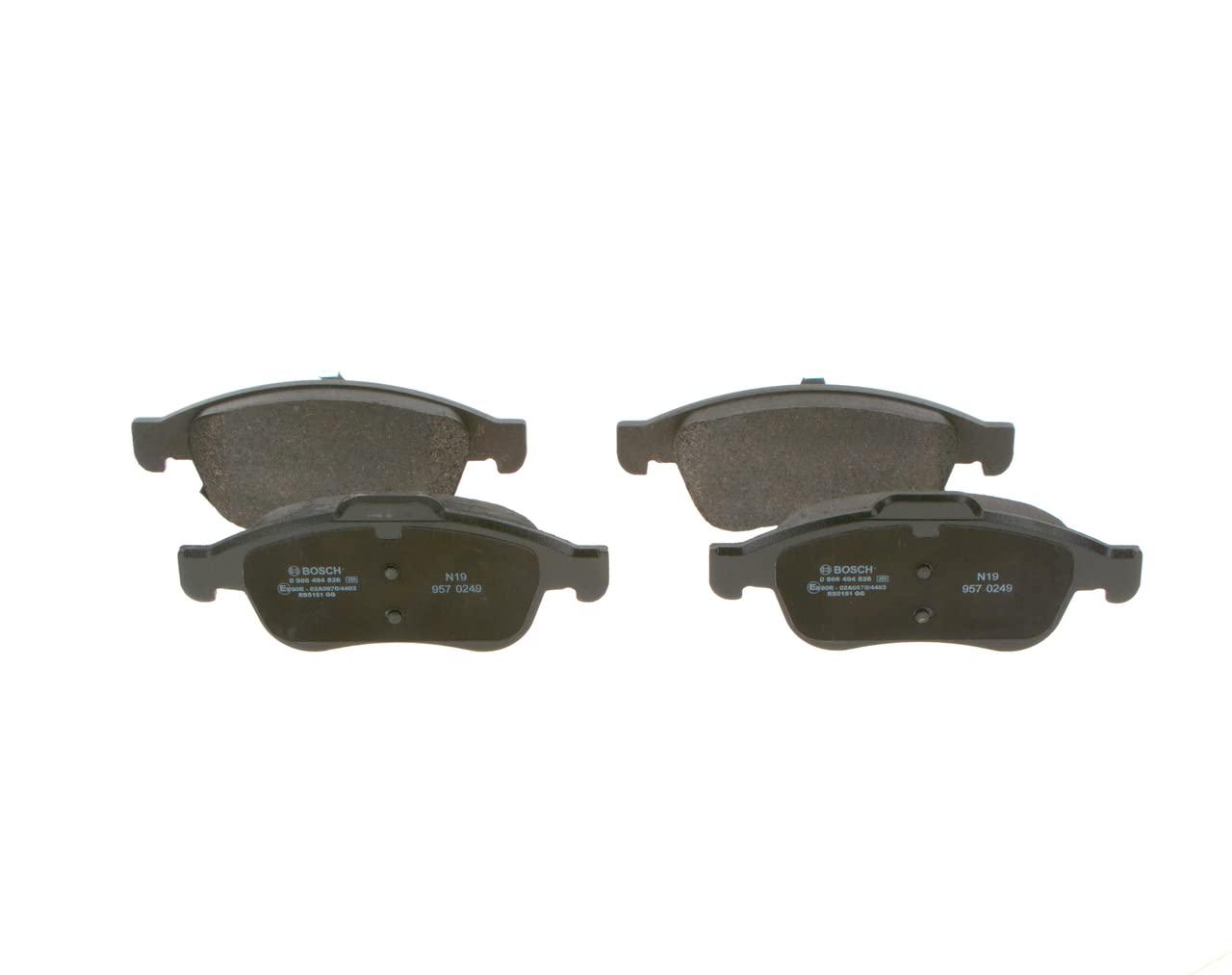 Bosch BP2000 - Pastiglie Freni Auto, Asse Anteriore - Qualità Bosch - Riduzione Del Rumore E Della Polvere - Certificazione ECE-R90 - Senza Rame - 1 Confezione Da 4 Pastiglie - 4