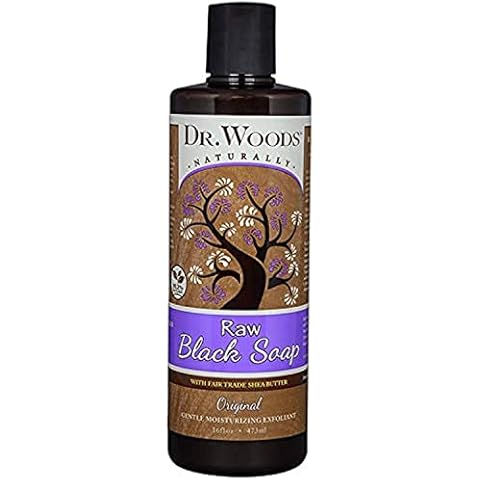 Dr. Woods Raw Black Moisturizing Liquid Soap with Organic Shea Butter, 16 Ounce Cover