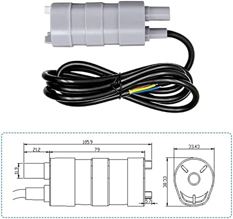DIFCUL 12V Submersible Water Pump, 840L/H High Flow Pumps, Micro Motor Water Pump for Motor Home, Pond, Aquarium, Fish Tank Fountain