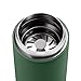 Fellow 12 oz Carter Move Travel Mug - Vacuum-Insulated Stainless Steel Travel Coffee Mug - Coffee Tumbler with Ceramic Interior and Splash Guard - Cargo Green