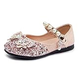  Eleasica Zapatos de Princesa Calzado de Cristal para niña Zapatillas de Cuero para niños Zapatos de Baile con Adornos de Perlas Conjunto de Disfraces Princesa Carnaval Halloween Primavera y Verano