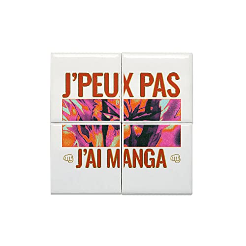 Carreaux céramique manga 15x15 cm lot de 4 décoration murale otaku