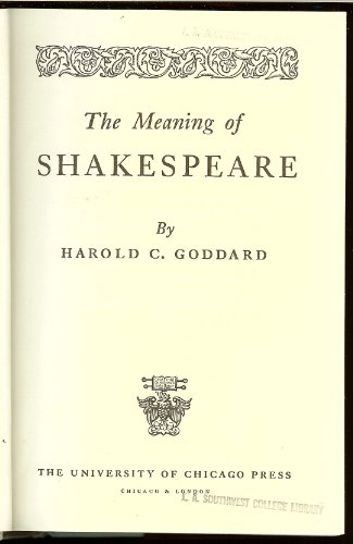 Meaning of Shakespeare 0226300404 Book Cover