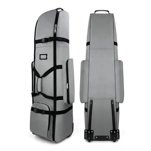PP-Vic Shrinkable Golf Travel Bag, Lightweight Airline Transport for Clubs, Zipper Case with Wheels And Lockable Buckle, Protect Your Clubs, Oxford Cloth, Lightweight And Easy To Handle,Gray