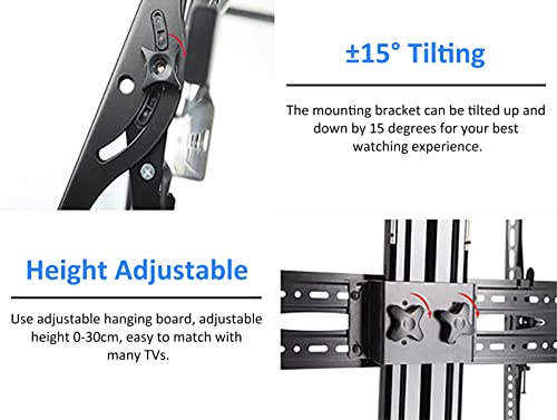 Soporte móvil para TV de 32 a 65 pulgadas negro miniatura 2