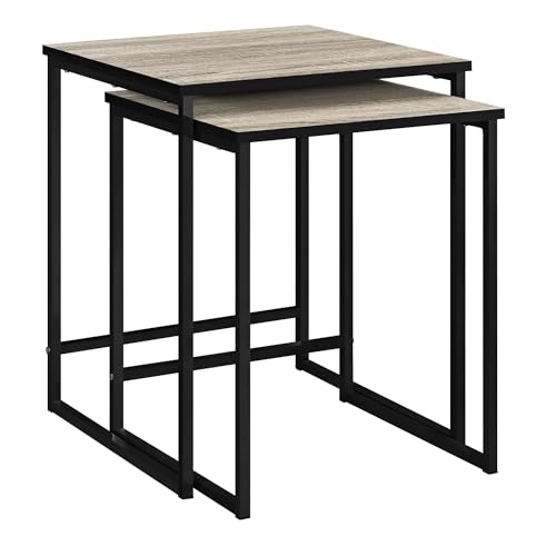 Ameriwood Home Stewart Nesting Tables, Distressed Gray Oak