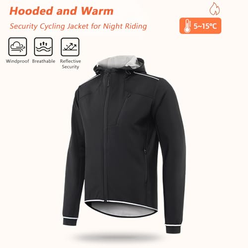 Chaqueta térmica con capucha y diseño reflectante talla M miniatura 3